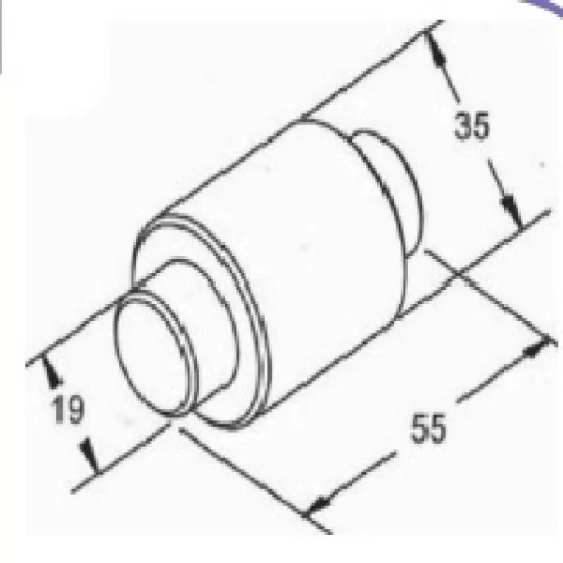 Rolete Patim Freio Carreta 35x58x19