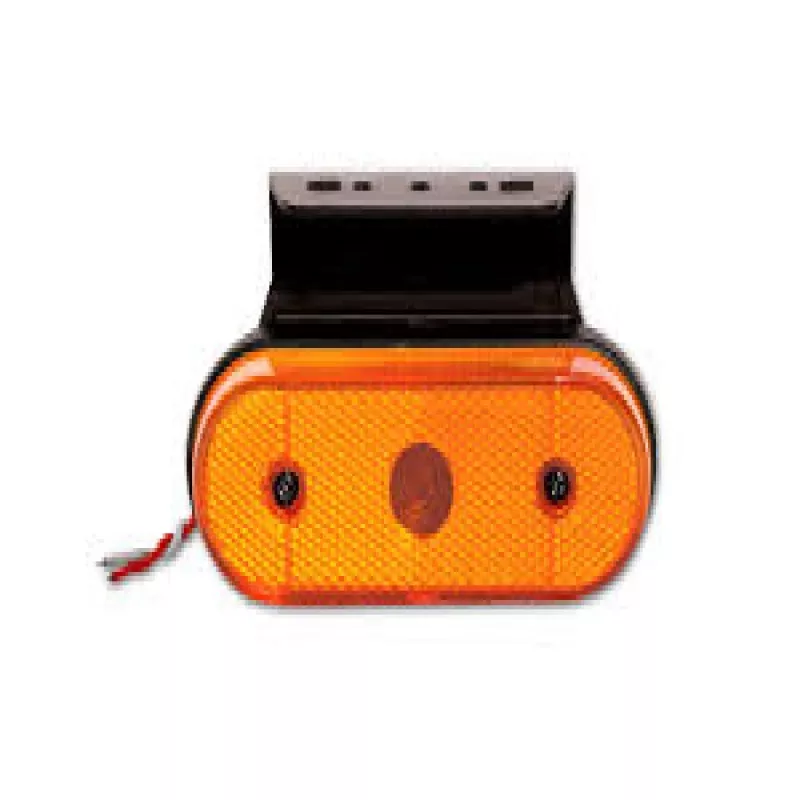 Lanterna Lateral Carreta/truck Amarela C/suporte  Led Pradolux