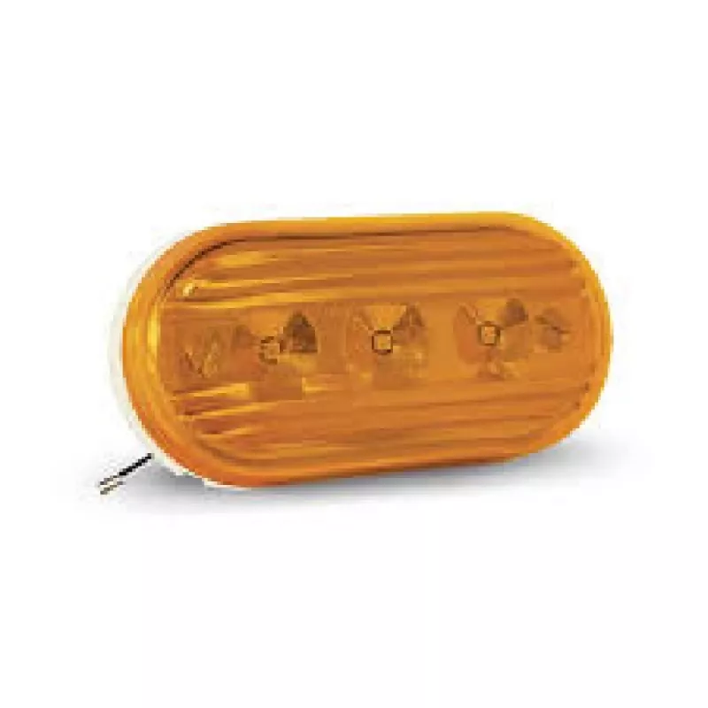 Lanterna Lateral Carreta/truck Amarela Oval Led Pradolux